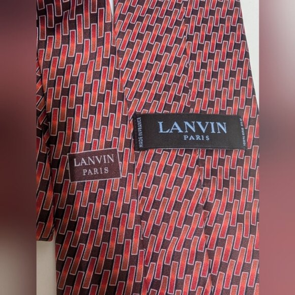 Lanvin Red and Black Men's Tie - Picture 5 of 9